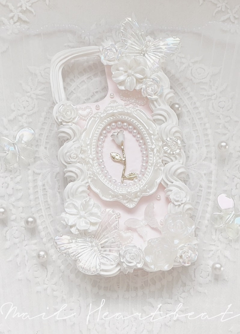 Mail Heartbeat Rose Butterfly Handmade Phone iPhone Case