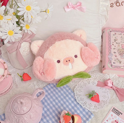 Cute Peach Pig Shoulder Doll Messenger Bag