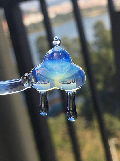 Pretty Crystal Transparent Handmade Cloud Raindrop Jewelry Power Energy Chains Necklace Pendant