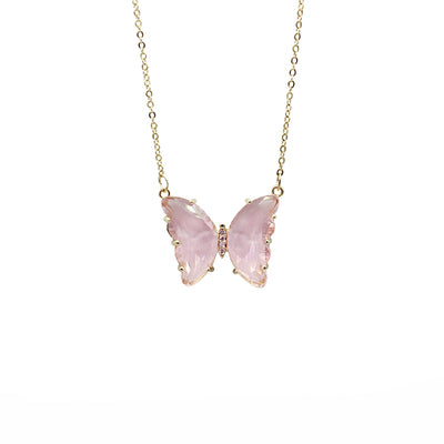 Fantasy Butterfly Crystal Necklace & Earrings