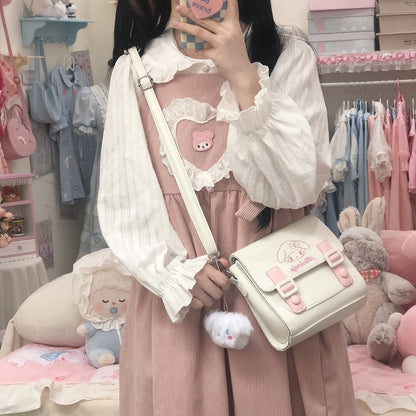 Pink White Sanrio My Melody Shoulder Messenger Bag