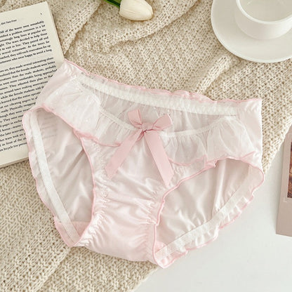 Coquette Princess Palace Dream Lace Bow Sweet Panties Undies Briefs Underwear Lingerie Set