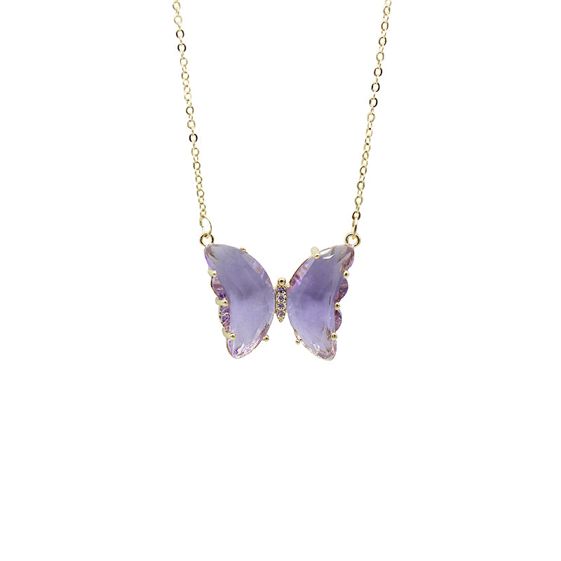 Fantasy Butterfly Crystal Necklace & Earrings