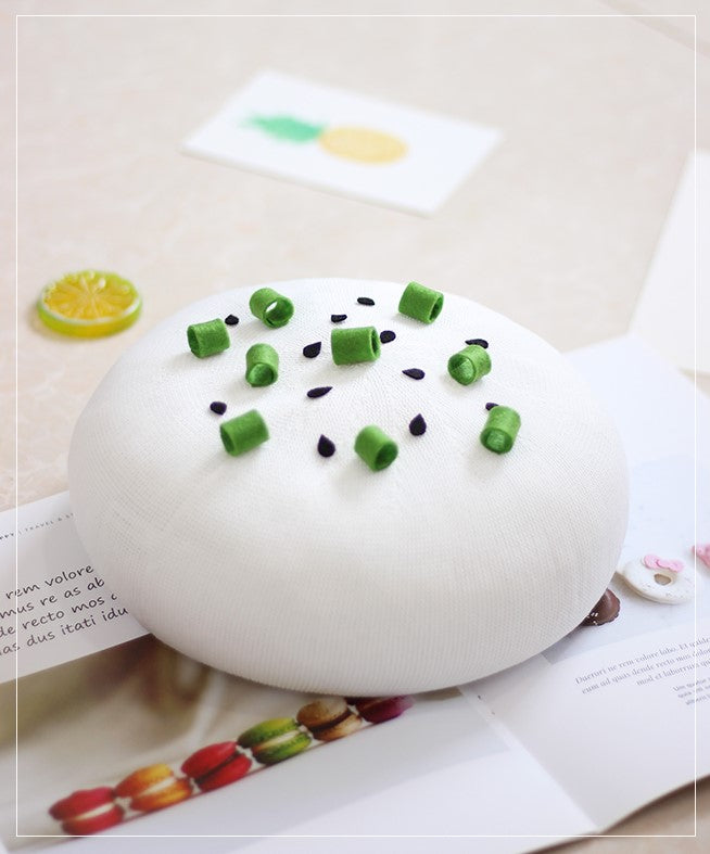 Cute Handmade Shiro Maguro White Tuna Sushi Xiaolongbao Beret Hat